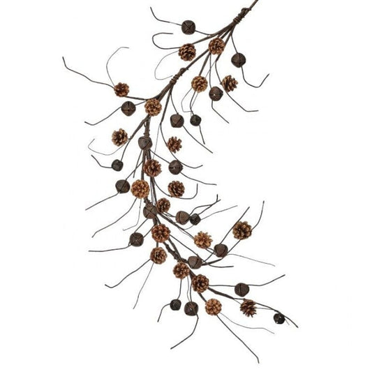 48"RUSTIC BELL/CONE GARLAND