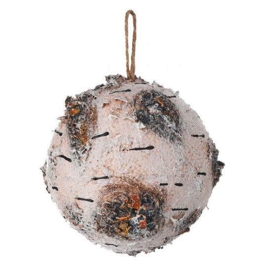 7" FOAM BIRCH BALL ORNAMENT