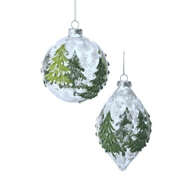 Evergreen Glass Ornament