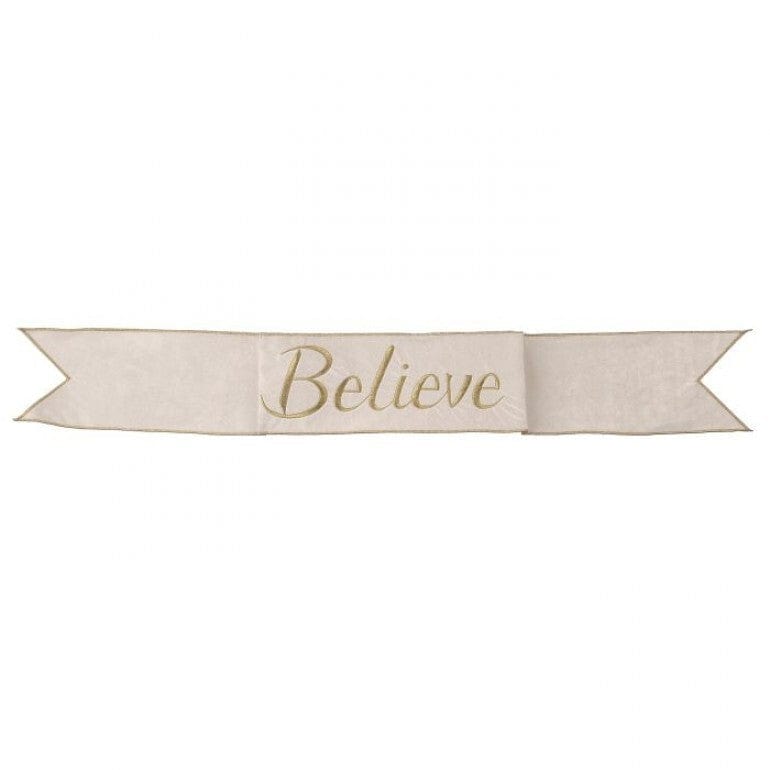 6"X44" VELVET " BELIEVE" BANNER