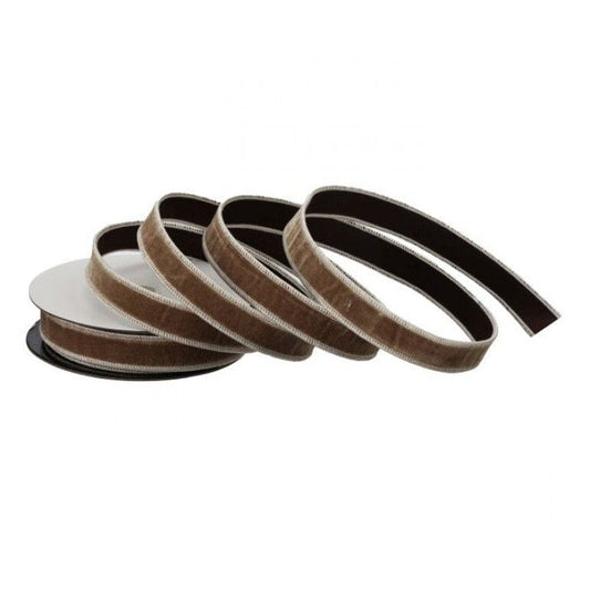 1"X10Y SUEDE WIRED RIBBON - TAUPE