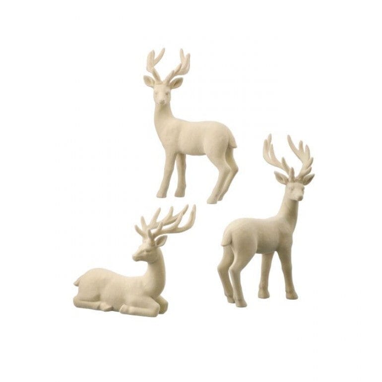 Flocked Deer Set