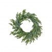 24 inch artificial mini fir wreath with dense green evergreen branches
