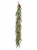60 inch artificial mini fir garland with green branches and small brown pinecones