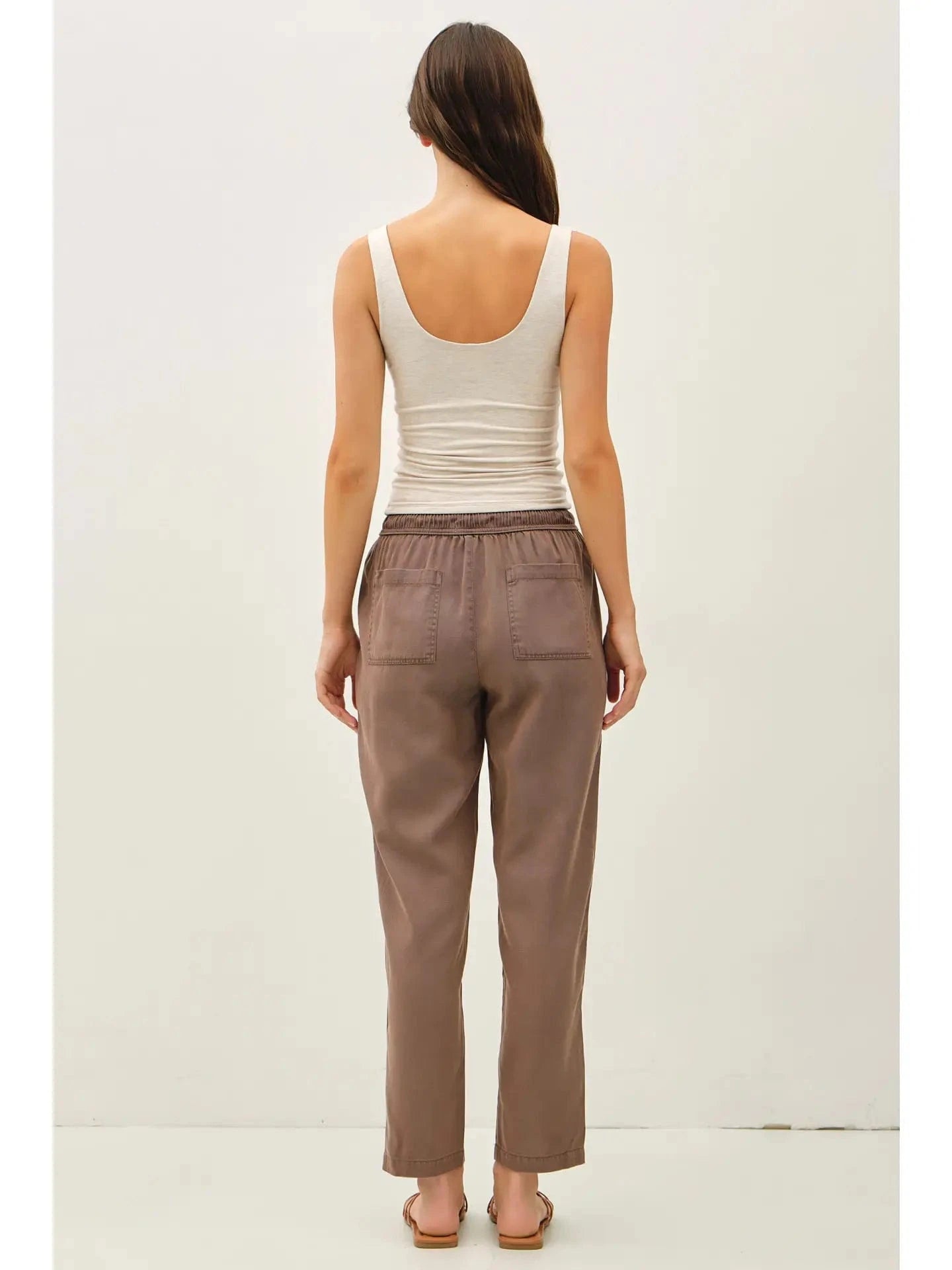 Tencel Blend Tapered Pants