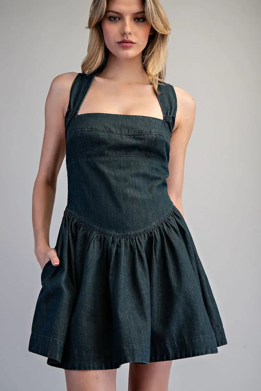 Mineral Washed Mini Dress