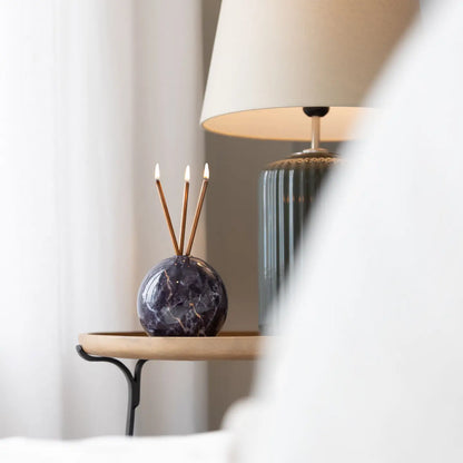 Neva Vase Charcoal  Marble