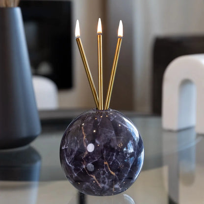 Neva Vase Charcoal  Marble