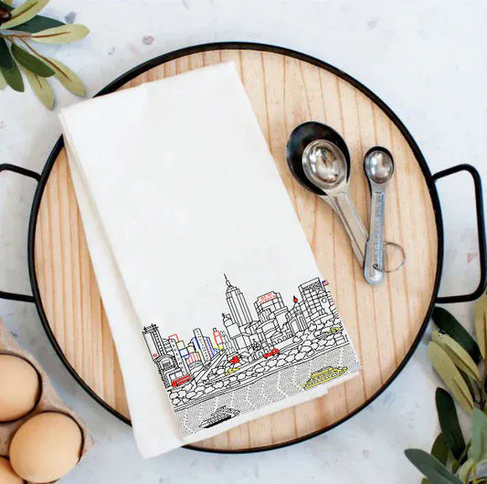 New York Skyline Flour Sack Tea Towel - 2 Designs