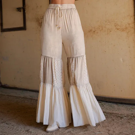 Runway-Ready Knit & Woven Pants with Prints & Relaxed Drape
