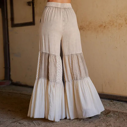Contrast Relaxed Drape Pants