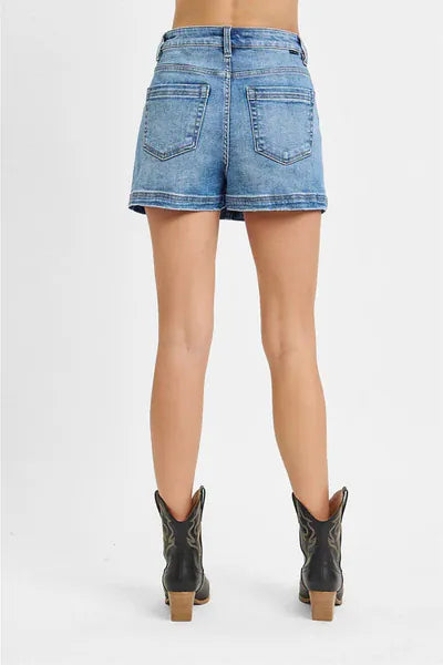 Hight Rise Light Wash Jean Skort