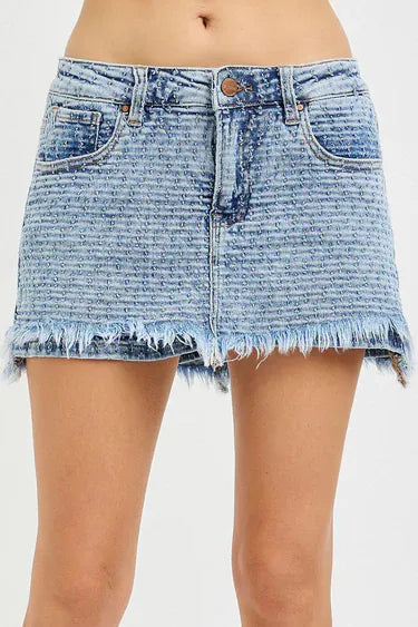 Low Rise Mess Junkyard Jean Skort