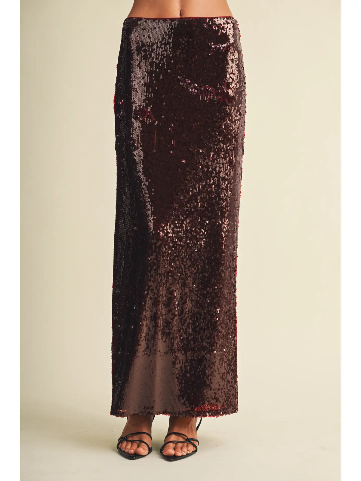 Holiday Sequin Midi Skirt