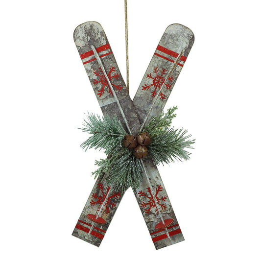 W6.75x13.5"H Ski Ornament
