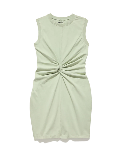 Mia Twist Front Acid Wash Mini Dress