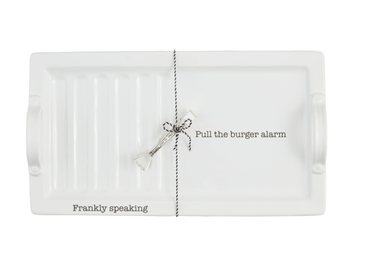 Mudpie Burger Hot Dog Platter Set