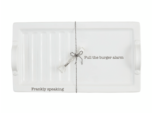 Mudpie Burger Hot Dog Platter Set