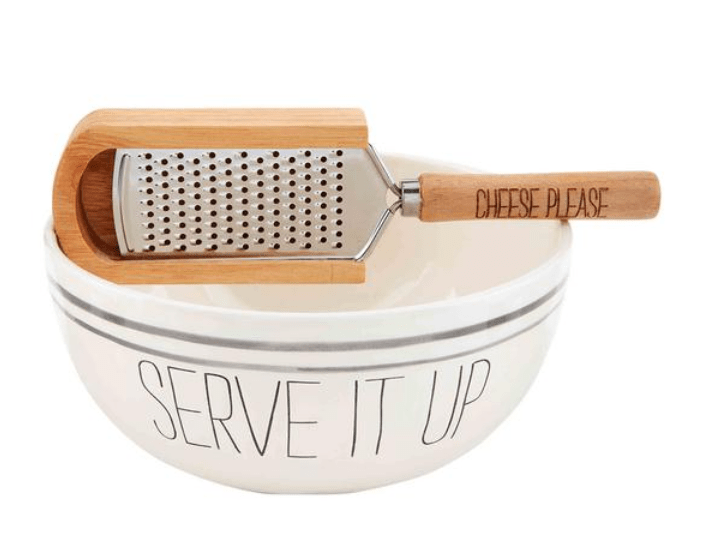 Mudpie Serve It Up Bowl & Cheese Grater Set
