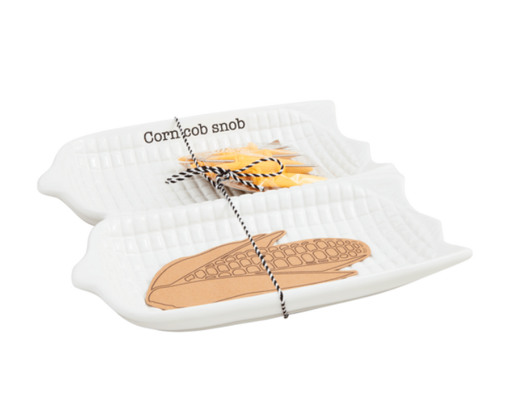 Mudpie Ceramic Corn Platter Set