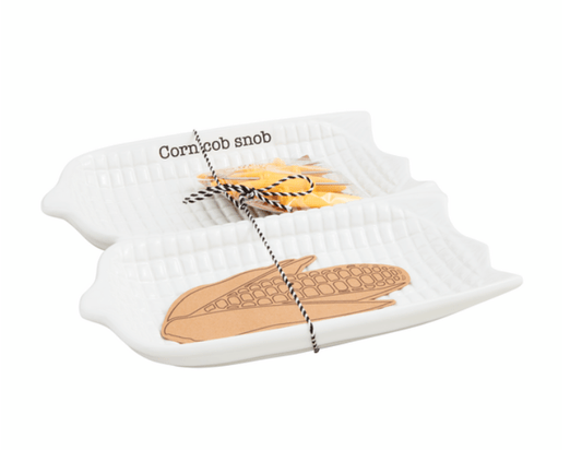 Mudpie Ceramic Corn Platter Set
