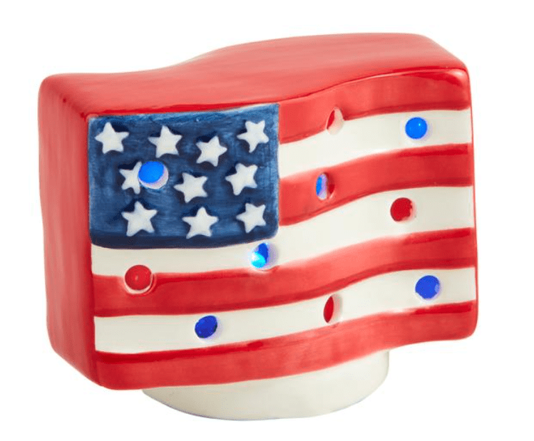 Mudpie American Flag Light Up Sitter