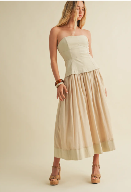Corset Lined Strapless Dress