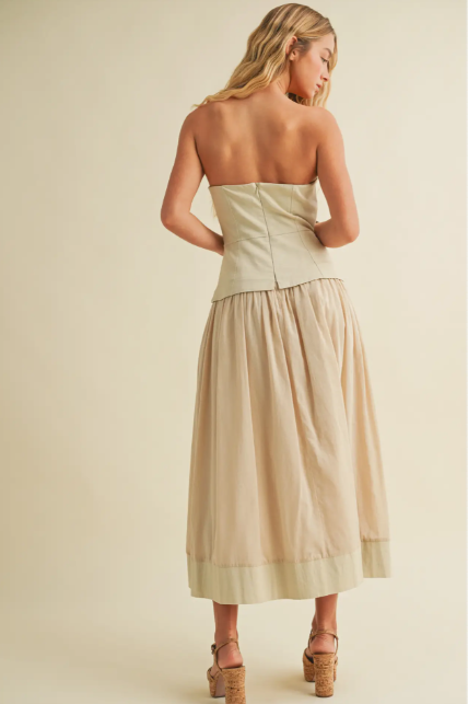 Corset Lined Strapless Dress
