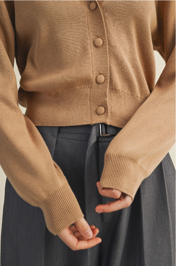 Wide Collar Sweater Cardigan