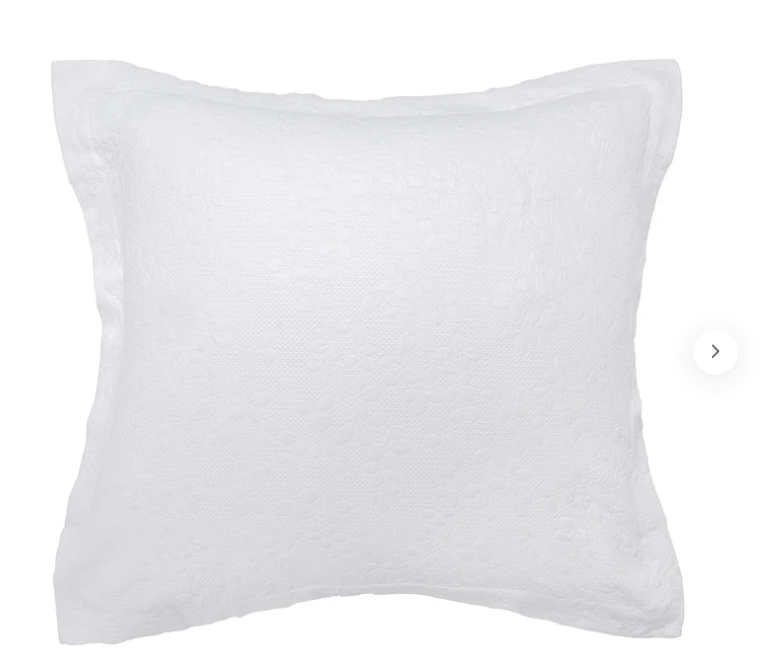 C&F White Euro Sham - Set of Two