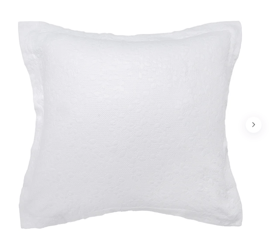 C&F White Euro Sham - Set of Two