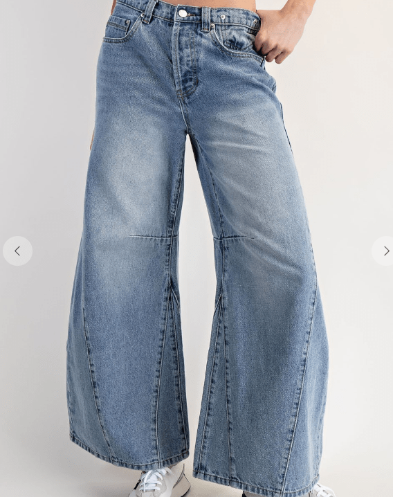 Wide Leg Barrel Jeans
