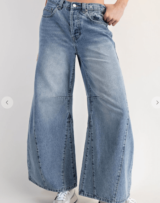 Wide Leg Barrel Jeans