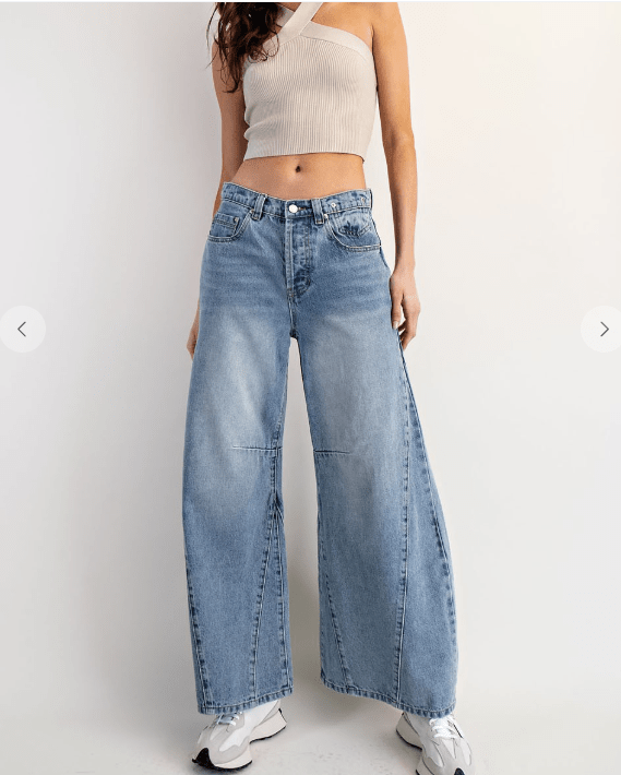 Wide Leg Barrel Jeans