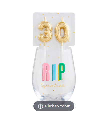 30 Candle Wine Glass Set - Mudpie