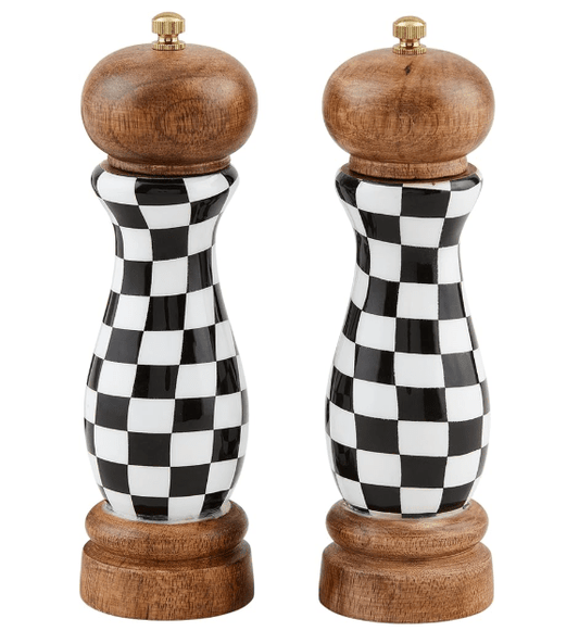 Mudpie Checked Salt & Pepper Set