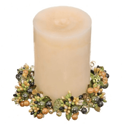Berry Candle Ring 6" 4"