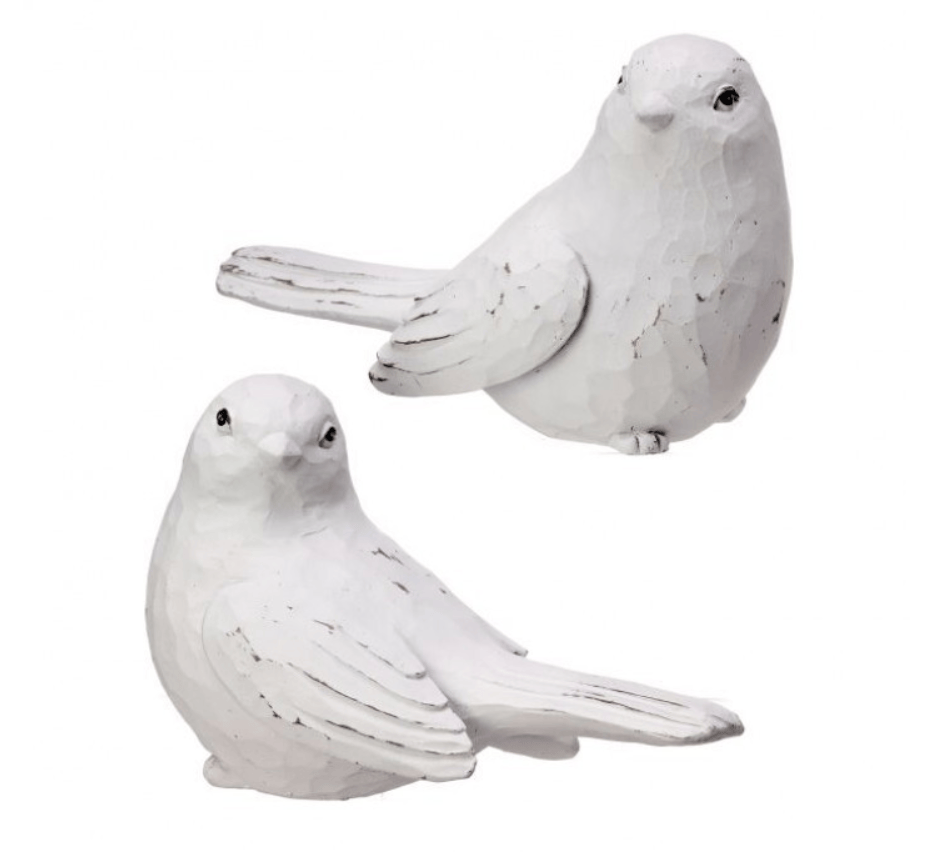 Resin White Love Bird 6.25"