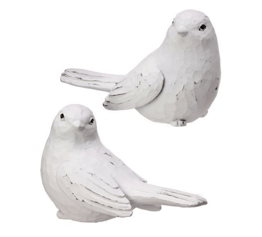 RESIN WHITE LOVE BIRD 6..25"