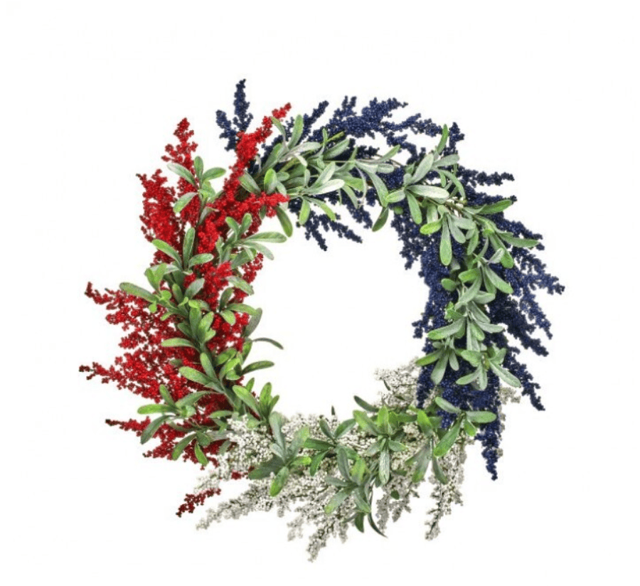 Patriotic Astilbe Wreath 24"