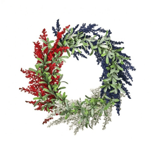 PATRIOTIC ASTILBE WREATH 24"