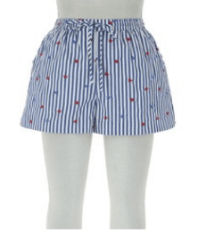 Striped Shorts With Stars