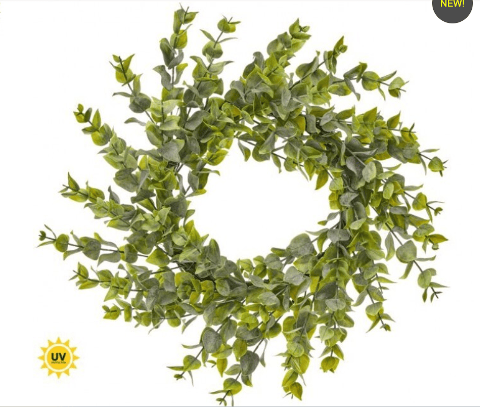 22" UV Eucalyptus Wreath