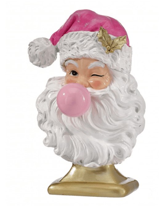 12.5 H Bubble Gum Santa Statue
