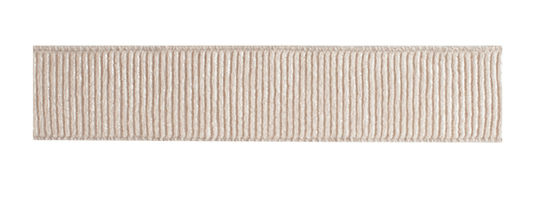 Oatmeal ribbed velvet wired ribbon with vertical texture pattern, 2.5 inches wide