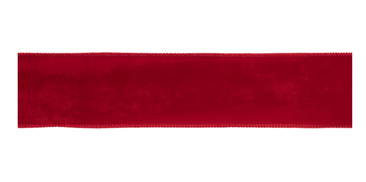 Red Velvet Ribbon 2.5” X 10 Yds. Wired
