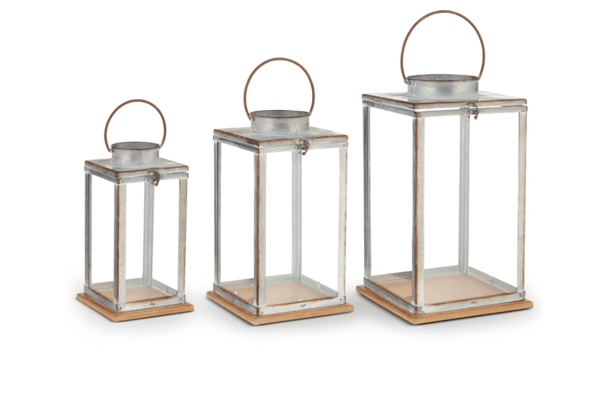 Galvanized Lanterns, 3 sizes available