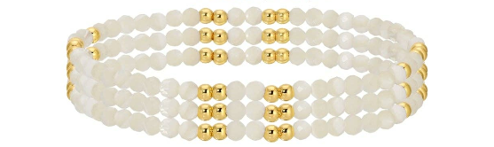 Assorted Stone Or Shell Stretch Bracelets With Beads