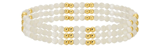 Assorted Stone Or Shell Stretch Bracelets With Beads