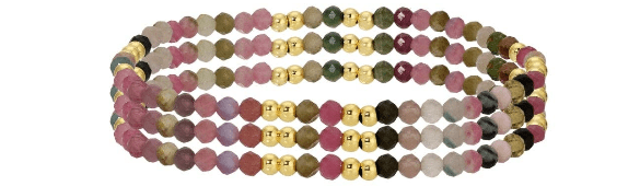 Assorted Stone Or Shell Stretch Bracelets With Beads